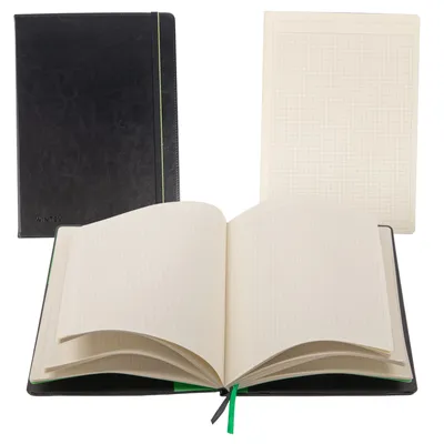 Produktbild von WINTEX Notizbuch in DIN A4 Kariert mit 96 Seiten und Perforation - Leder Hardcover Kladde, Bullet Journal und Notizheft für Schule oder Arbeit in