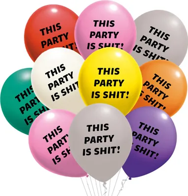 Produktbild von Latexballons „This Party is Shit!“, 10 Stück