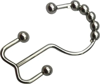 Zdjęcie produktu dla 12 SZTUK haczyków na zasłony prysznicowe Rustproof Metal Iron Double Sided Bath Curtain Hook Rings for Bathroom Black