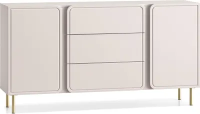Produktbild von Selsey Loppa – Sideboard 2-türig mit 3 Schubladen, Kaschmirbeige, 160 cm
