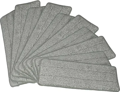 Produktbild von vhbw 10x Wischbezug kompatibel mit Clean Maxx 09996 Wischmopp - Ersatzkopf, Polyester Grau Weiß