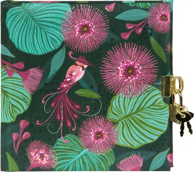 Produktbild von Goldbuch Tagebuch Tropical Birds green 16x16 cm 96 weiße Seiten