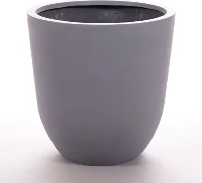 Produktbild von Elegant Einrichten | Pflanzkübel | Fiberglas | rund konisch | D30xH30cm| grau.