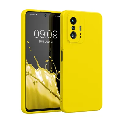 Zdjęcie produktu dla etui kwmobile kompatybilne z etui Xiaomi 11T / 11T Pro - gumowane silikonowe etui TPU na telefon komórkowy - etui ochronne do ładowania bezprzewodowego - etui w kolorze radiant