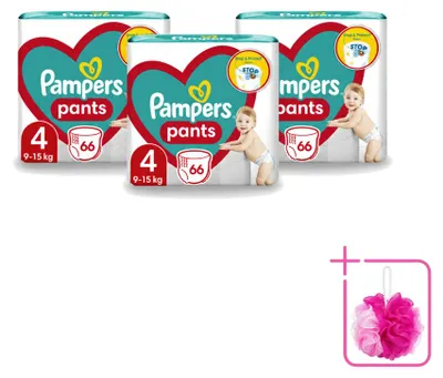 Productafbeelding van 3 x Pampers Pants luierbroekjes, maat 4, 9–14 kg - voordeelverpakking - 3 stuks