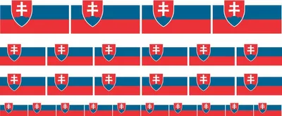 Produktbild von Mini Aufkleber Set - Pack glatt - 4x 51x31mm+ 12x 33x20mm + 10x 20x12mm- selbstklebender Sticker - Slowakei - Flagge / Banner / Standarte fürs Auto, Büro, zu Hause und die Schule - Set of 26