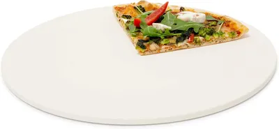 Productafbeelding van Pizzasteen rond - Cordieriet - Bakplaat voor pizza of flammkuchen - Ø 33 cm - Beige