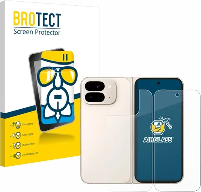 Produktbild von BROTECT Schutzglas für Google Pixel 9 Pro Fold (Display+Rückseite) Schutzfolie Panzer Folie Glas Display Schutz klar