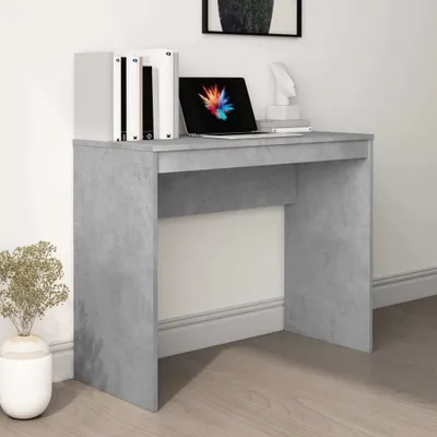 Produktbild von vidaXL Schreibtisch Betongrau 90x40x72 cm Holzwerkstoff - Schreibtisch - Schreibtische - Computertisch - Computertische