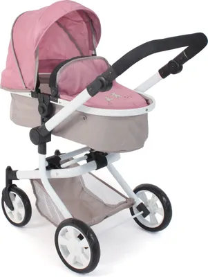 Produktbild von Kombi-Puppenwagen MIKA Bärchen -Vorderräder, Sportsitz, Babywanne