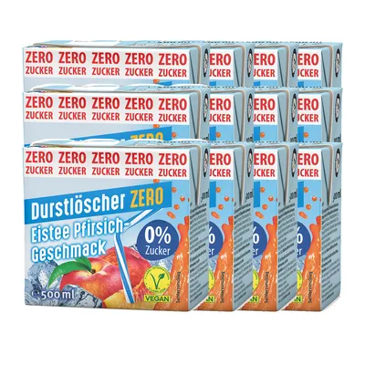 Image de Thé glacé désaltérant Pêche Zero goût intense 500ml pack de 12