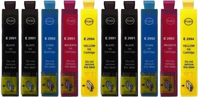 Image de 10 cartouches compatibles T29XL noir cyan magenta jaune pour Epson XP-235 245 247 255 257 332 335 342 345 352 355 432 435 442 445 452 455