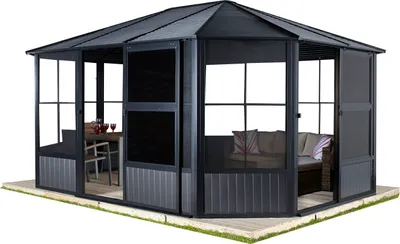 Produktbild von Sojag Pavillon Charleston 12x15 anthrazit 384 x 489 x 281 cm (L x B x H) Aluminium