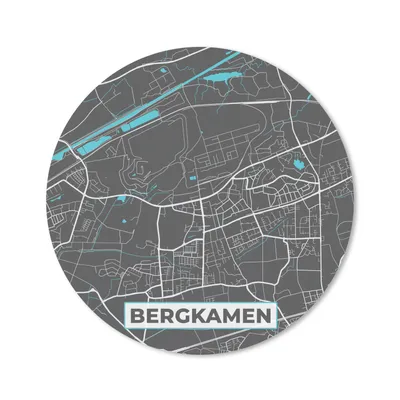 Produktbild von MuchoWow® Mauspad Mousepad Karte - Stadtplan - Bergkamen - Deutschland - Blau 40x40 cm - Mousepads - Maus Mat - Pad - Mausunterlage - Schreibtisch Accessoires