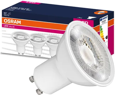 Zdjęcie produktu dla 3x Żarówka LED PAR16 Reflektor GU10 2.8W = 35W 230lm 2700K Ciepła 60° VALUE Osram
