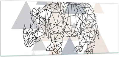 Produktbild von Bilder auf glas - Tier Abstraktion - 100x40cm - Glasbilder - Wandbilder - Kunstdruck - zum Aufhängen bereit - Wanddekoration aus Glas - Glas Bilder - Wandbild auf Glas - Einteilig - GAB100x40-4060