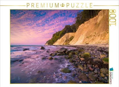 Produktbild von CALVENDO Puzzle Morgendämmerung an der Kreideküste | 1000 Teile Lege-Größe 64x48cm Foto-Puzzle für glückliche Stunden