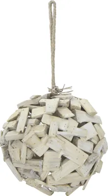 Produktbild von Dekokugel aus Holz Ø 30 cm weiß