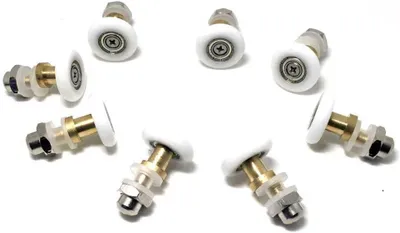 Productafbeelding van Douchedeurrollen voor 4-8 mm glazen deuren - Easy Glide vervanging douchedeurrol met 20 mm wieldiameter - Metaal - Kunststof - Messing - Glas