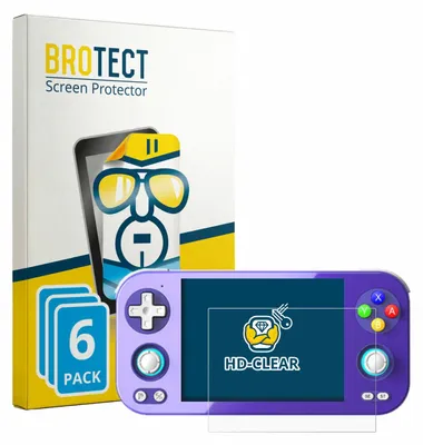 Produktbild von 6x Für Anbernic RG 476H Schutzfolie BROTECT Displayschutz Display Schutz Folie Klar Transparent