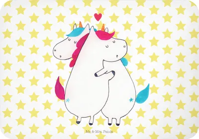 Produktbild von Mr. & Mrs. Panda magnet Einhorn Mitteilung - Weiß - Geschenk, whiteboardmagnet, zettelhalter, Einhörner, Spruch, Kühlschrankmagnet, holzmagnet, Liebe, Notizhalter