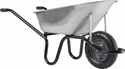 Produktbild von Betonkarre Bau 95 l verzinkt – Luftrad Nutzlast: 150 kg, 1420 x 600 x 650 mm