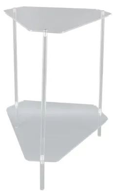Acryl-Hockertisch 2-stufig, 34x50 cm, 40 Pfund Belastbarkeit