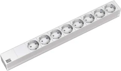 Obrázok produktu pre Bachmann 333.416, Základný, 1U, Šedá, Strieborná, 8 AC zásuvky/AC zásuviek, 230 V, 50 Hz