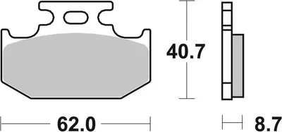 Produktbild von sbs Bremsbeläge Satz Hinten für YAMAHA MOTORCYCLES WR 632HF