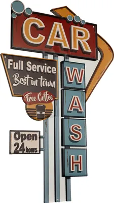 Produktbild von Moritz Blechschild 45 x 80 cm Waschstraße Car Wash Full Service Deko Metallschild Retro Vintage Retro Sprüche lustig