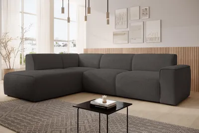 Image de AX LIVING Canapé L Forme Didim L Gris - 292 cm, élégant & confortable G
