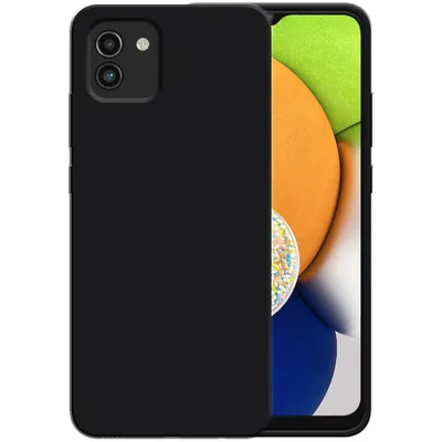 Produktbild von Smartphonica Silikonhülle für Samsung Galaxy A03 Hülle mit weicher Innenseite - Schwarz