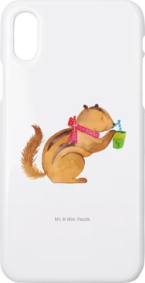 Produktbild von Mr. & Mrs. Panda Iphone 10 Handyhülle Eichhörnchen Smoothie - Weiß - Geschenk, Lustige Sprüche, Handy, Cover, Abnehmen, X, Diät, Green Smoothies, Hülle, Streifenhörnchen