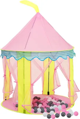 Obrázok produktu pre vidaXL Detský hrací stan s 250 loptičkami ružový 100x100x127 cm