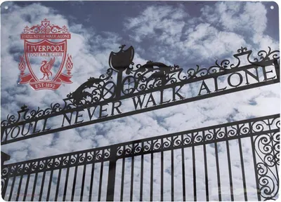 Obrázek produktu pro Liverpool FC - Shankly Gates Kovový štít TA13209 (jedna velikost) (černá/modrá/červená)