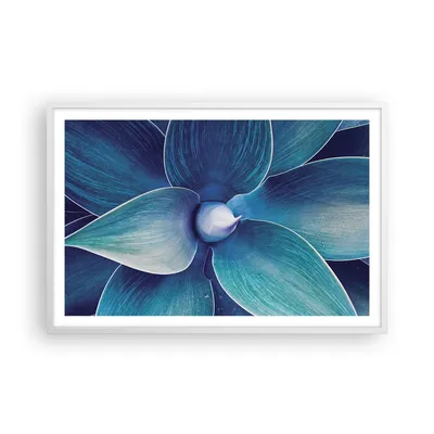 Produktbild von Gerahmtes Poster - Weißer Rahmen - Agave Blau Blume - 91,5x61 cm - Wand Bild - Wanddeko - Wandbilder - Kunstposter - Wandposter - Bilderrahmen - Bilder - Kunstdruck - Wanddekoration - P2WAA91x61-4972
