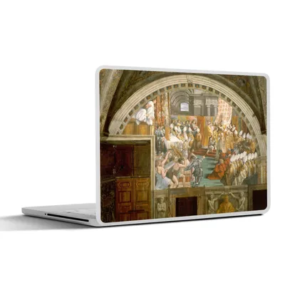 Produktbild von MuchoWow® Laptop Aufkleber Sticker Cover Die Krönung Karls des Großen - Wandgemälde von Raffael 30x21 cm - Sticker für Laptop - Selbstklebend