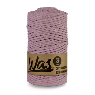 Produktbild von Baumwollkordel Geflochtene Baumwollschnur Polyesterkernschnur Für Makramee Makramee-Seil Bastelkordel 3mm 100m Schmutziges Rosa DIY WAS