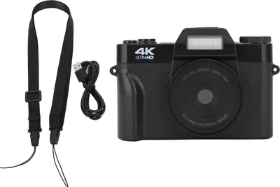 Produktbild von 4K HD-Digitalkamera, 48 MP, 16-facher Zoom, Autofokus, Anti-Shake, 3,0-Zoll-IPS-Bildschirm, kompaktes Reise-Vlogging für die Fotografie