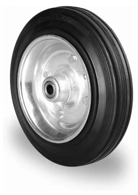 Productafbeelding van Reservewiel, diameter 200 mm, draagvermogen 205 kg, massief rubber, zwart, asdiameter 20 mm, naaf lengte 59 mm