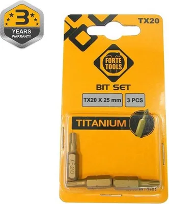 Obrázek produktu pro Titanový Šroubovací Bit Tx20X25Mm 3Ks