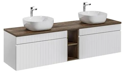 Image de Meubles vasques à poser - 180 cm - Emblematic White