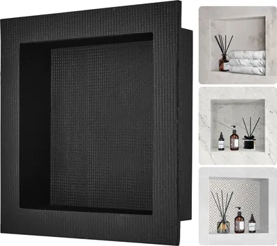 Immagine prodotto di VEVOR Nicchia a muro 10x40,64x40,64cm Nicchia doccia Piastrellabile monostrato Installazione nicchia impermeabile Materiale pannello posteriore (XPS, legno, cemento) Adatto per bagno Camera da letto Studio