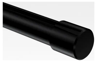 Produktbild von Endstücke Kappe Schwarz aus Metall für Gardinenstangen 20 mm Ø (2 Stück)