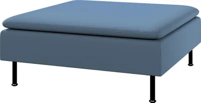 Produktbild von Dekoria Bezug für Söderhamn Fußhocker, blau, 93 x 93 x 40