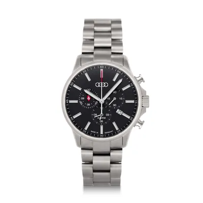 Produktbild von Original Audi Chronograph Titan, Herren, silber/schwarz Uhr Armbanduhr Herrenuhr
