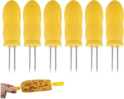 Produktbild von Orion | Maiskolbenhalter - Gelb - 6 Stück - Grillzubehör - Maiskolben-spieße