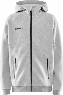 Produktbild von CRAFT Core Soul Full Zip Hood JR Grey Melange 134/140