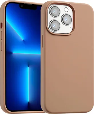 Zdjęcie produktu dla Accezz Liquid Silicone Backcover z MagSafe dla Apple iPhone 13 Pro Max - Jasnobrązowy