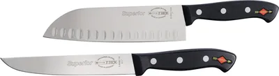 Produktbild von F. DICK Superior Messer-Set 2-tlg Küchenmesser 16 cm Santoku Kullenschliff 18 cm